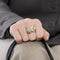 Bague 51 Bague tank or rose et gris et diamants 58 Facettes CAN09342