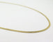 Collier Chaîne maille anglaise plate or jaune 14 carat 58 Facettes