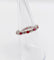 Bague 51 Alliance américaine vintage or blanc 18k diamants et rubis 58 Facettes A06081