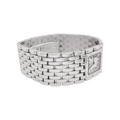 Montre Montre Cartier "Panthère ruban" en acier et nacre. 58 Facettes 34465