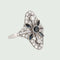 Bague BAGUE EN OR 18 KT DE STYLE ART DÉCO avec DIAMANTS et SAPHIRS 58 Facettes DF21