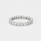 Bague 55 Alliance dite américaine en or gris et diamants 58 Facettes 127210119557