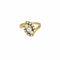 Bague 57 Bague mouvementée en or jaune, platine et diamants 58 Facettes FON2416