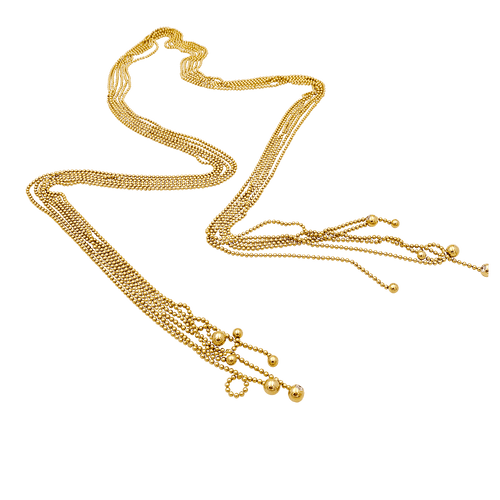 Collier Collier Cartier, "Draperie", or jaune, diamants. 58 Facettes 34704