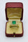 Bague 57 Bague en or jaune ornée d'une émeraude et de diamants. 58 Facettes 50290