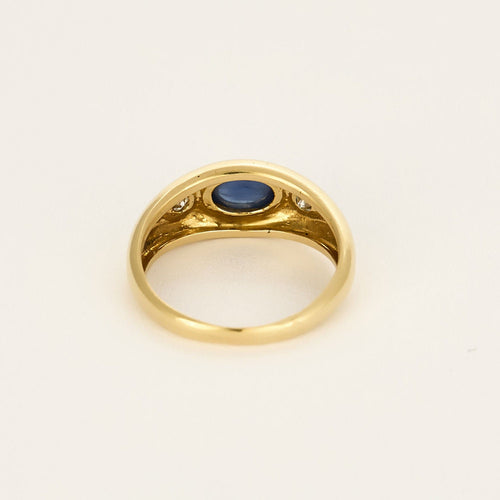 Bague 51,5 Bague jonc en or jaune, saphir et diamants 58 Facettes ENG10872X2