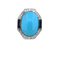 Bague Bague en or blanc avec turquoise et onyx 58 Facettes