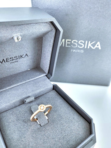 Bague 49 MESSIKA - Bague JOY XS or rose 58 Facettes