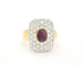 Bague Bague en or jaune avec un rubis de 1,35 ct et des diamants tout autour 58 Facettes 12501