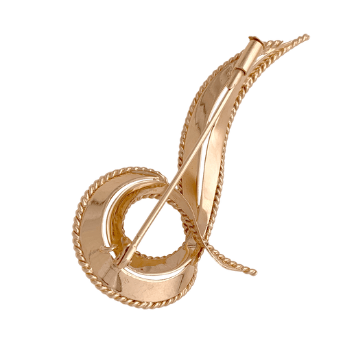 Broche Broche vintage "Volute" or rose. 58 Facettes 34701