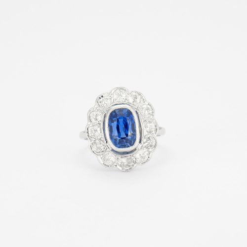 Bague Pompadour saphir et diamants