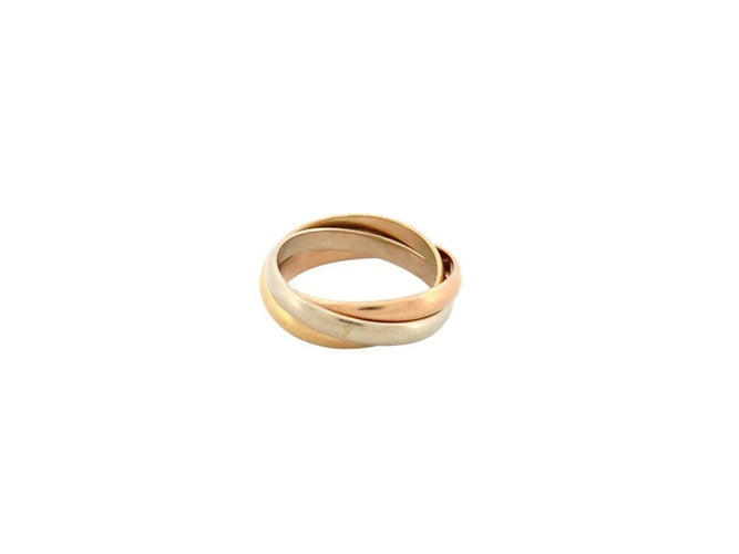 Bague 47 bague CARTIER trinity pm 3 anneaux ors 18k t47 jaune rose gris en 58 Facettes 267314