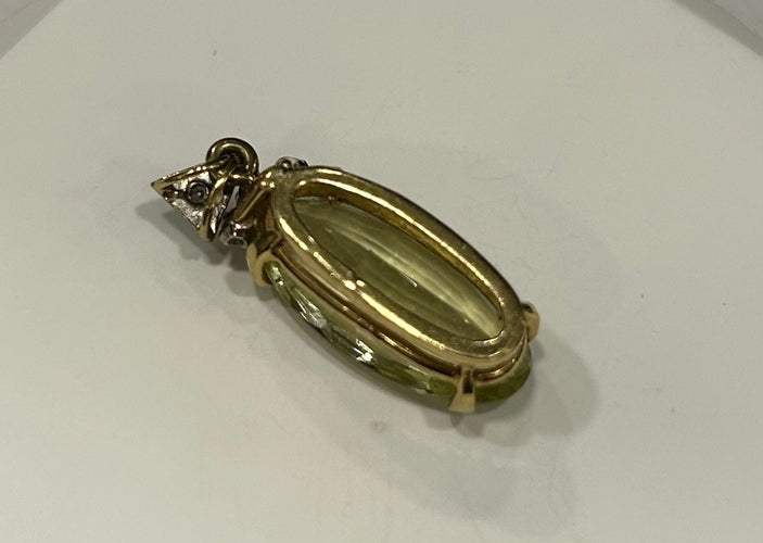Pendentif Pendentif or jaune citrine diamants 58 Facettes LP550/16
