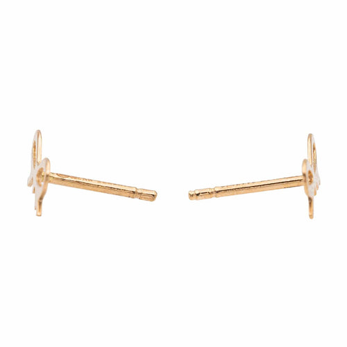 Boucles d'oreilles Ginette NY Boucles d'oreilles Puces Mini Bow Earrings Or rose 58 Facettes 2677099CN