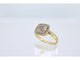 Bague 54 Bague entourage en or jaune avec diamants 58 Facettes 2153