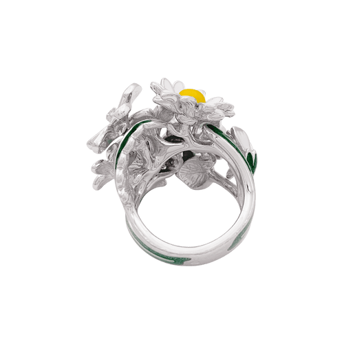 Bague 50 Bague Dior, "Diorette", or blanc, émail, aigue-marine et diamant. 58 Facettes 34642