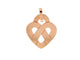 pendentif POIRAY coeur entrelace mm collier en or rose 18k