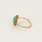 Bague 54 Bague en Or jaune et turquoise 58 Facettes NAR0624