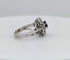 Bague 50 Bague or gris et platine, saphir, diamants 58 Facettes