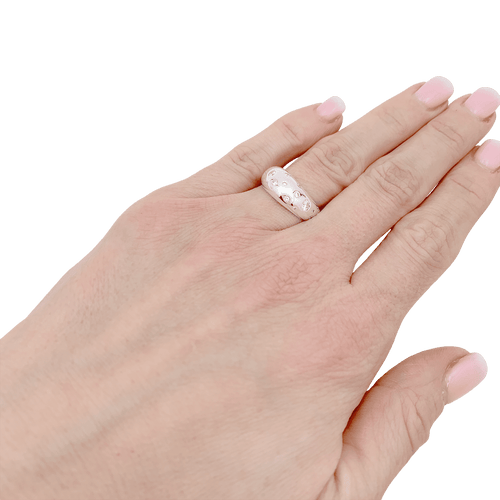 50 Bague Fred "Mouvementée" or blanc, diamants. 58 Facettes 34238