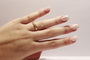 Bague 53 Demi-alliance Or jaune Diamants 58 Facettes