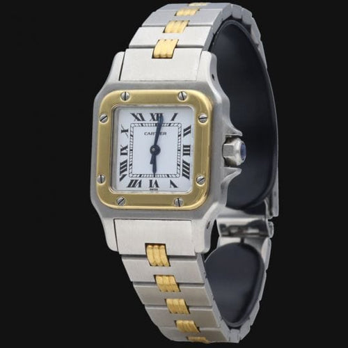 Montre Cartier Montre Santos Dame Or Jaune 18K Et Acier 58 Facettes MT41482