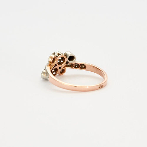Bague Bague Vous et Moi Ancienne 2 Ors Diamants 58 Facettes