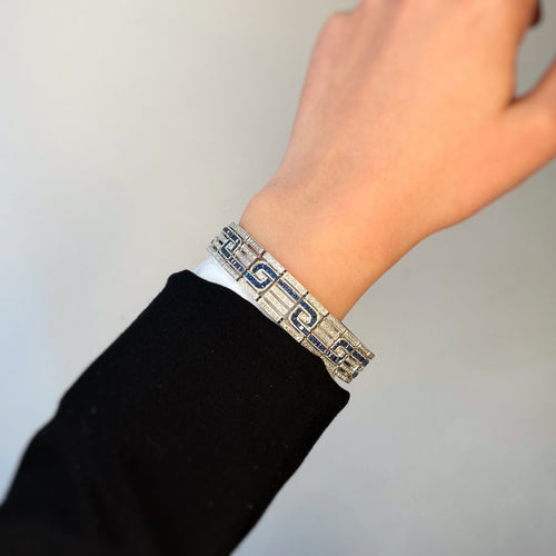 Bracelet Bracelet - Or, Saphirs & Diamants 58 Facettes 190328R