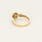Bague en or jaune et or blanc à motif de fleur, diamants