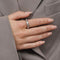 Bague Bague Alliance en or blanc sertie de diamants naturels taille princesse 58 Facettes 2505030