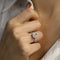 Solitaire or 14k diamant coussin 1,80 ct GIA + 0,35 ct - Taille 50