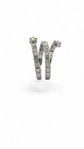 Bague 55 Bague vintage spirale en or et diamants 58 Facettes