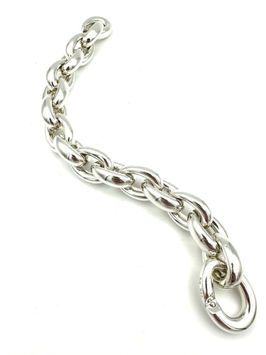 Bracelet HERMES. Collection "Acrobate", bracelet argent GM 58 Facettes