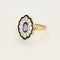 Bague 56 Bague en Or jaune, saphir, diamants et onyx 58 Facettes B250679