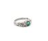 Bague Bague en platine avec émeraude centrale et diamants latéraux 58 Facettes