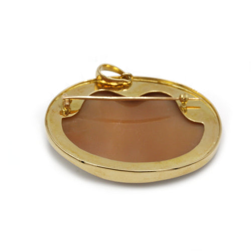 Broche Broche Pendentif or et camée Coquille 58 Facettes 240181R