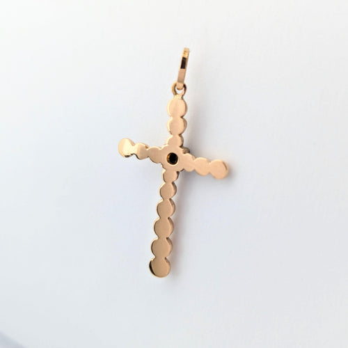 Pendentif Pendentif croix en or jaune et rubis 58 Facettes 30612