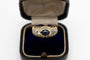 Bague ancienne en or jaune avec saphir et diamants, Pays-Bas.