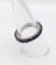 Bague 56 Alliance américaine art deco or blanc 14k saphirs bleus naturels 58 Facettes A06112