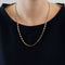 Collier Chaine Grains de café bicolore en or 18K 58 Facettes