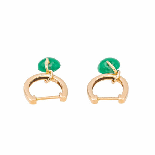 Boucles d'oreilles Boucles d'oreilles Créoles Or rose Chrysoprase 58 Facettes 3145035CN