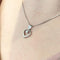 Collier Collier cœur en or blanc et diamant 58 Facettes 30079