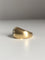 Bague bombée en or jaune 18K et diamant