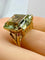 Bague en or jaune et béryl vert 20 carats