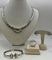 Boucles d'oreilles Parure "Art Déco" en or blanc 14 carats et diamants 58 Facettes