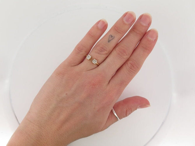 Bague 54 bague juliette juju j0306y 5mm en or jaune 18k & diamants 0.25ct 58 Facettes 267116