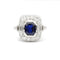 Bague 53 Bague - Platine, Diamants & Saphir 58 Facettes 250006R