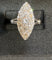 Bague 50 Bague Marquise or blanc 18 carats et diamants 58 Facettes
