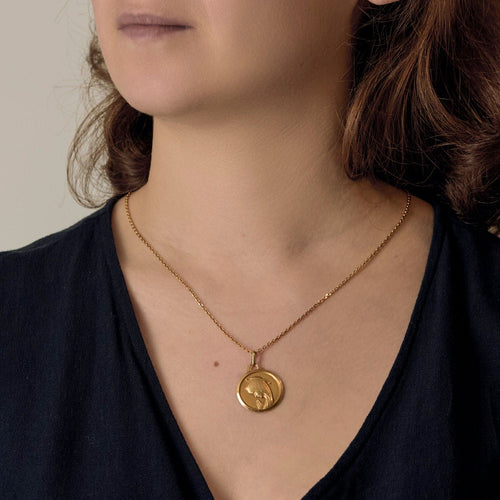 Pendentif Augis - Médaille religieuse en or jaune 58 Facettes MONTE0380X2