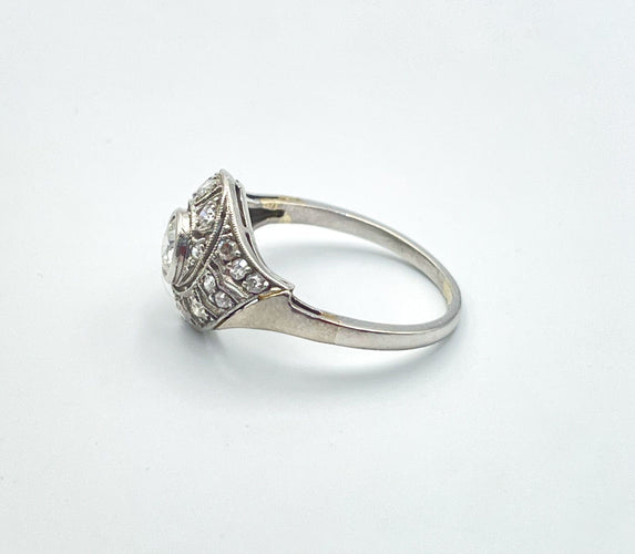 Bague 52 Bague Art Déco Diamants 58 Facettes